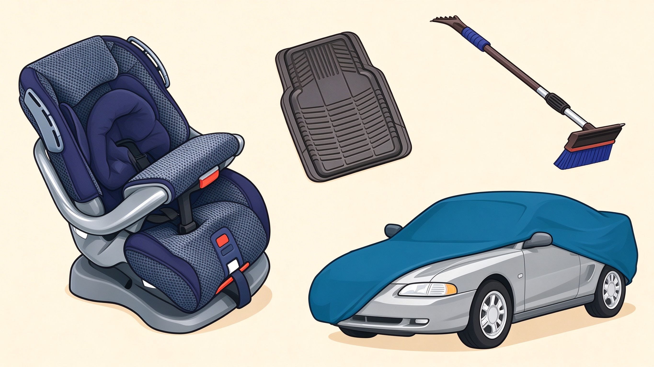 Car parts annotated picture vocabulary with labeled objects