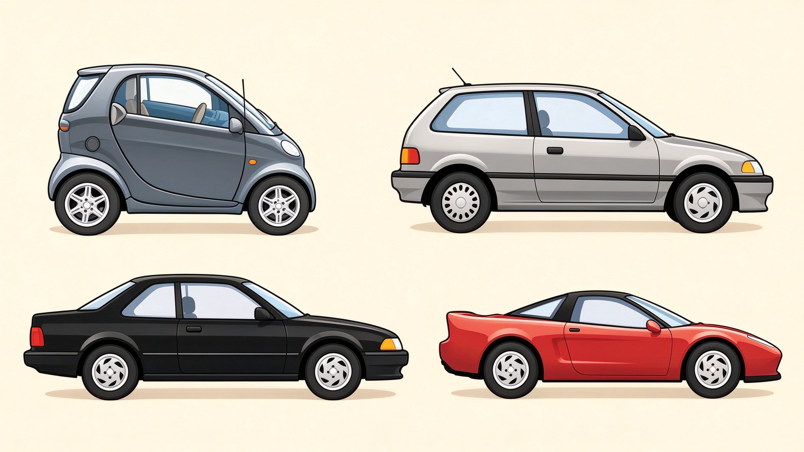 Car body types annotated picture vocabulary with labeled objects