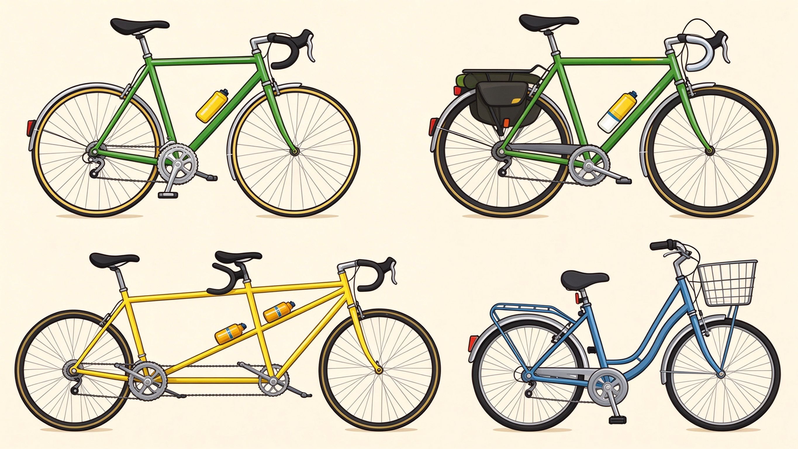 Bicycle example II annotated picture vocabulary with labeled objects