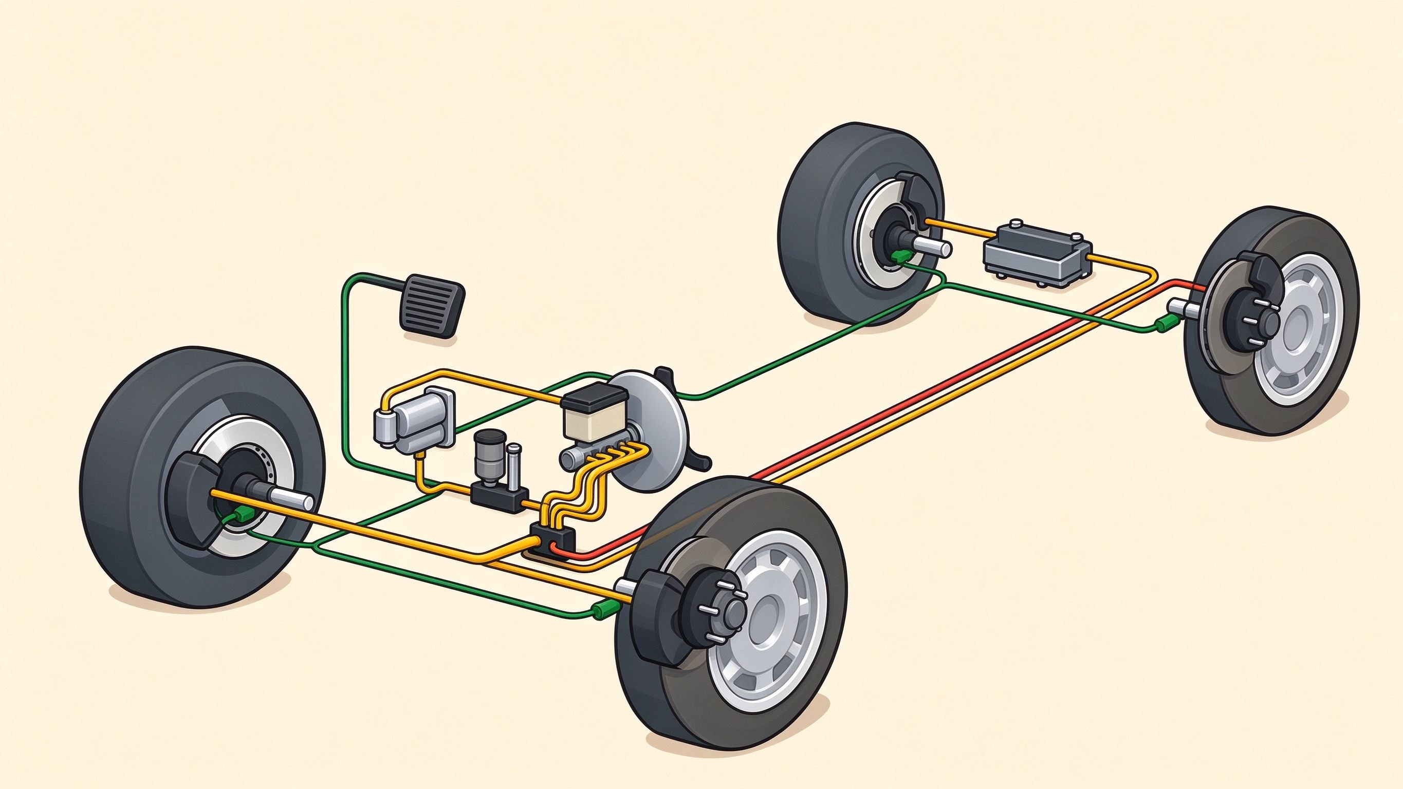 Anti-lock braking system annotated picture vocabulary with labeled objects