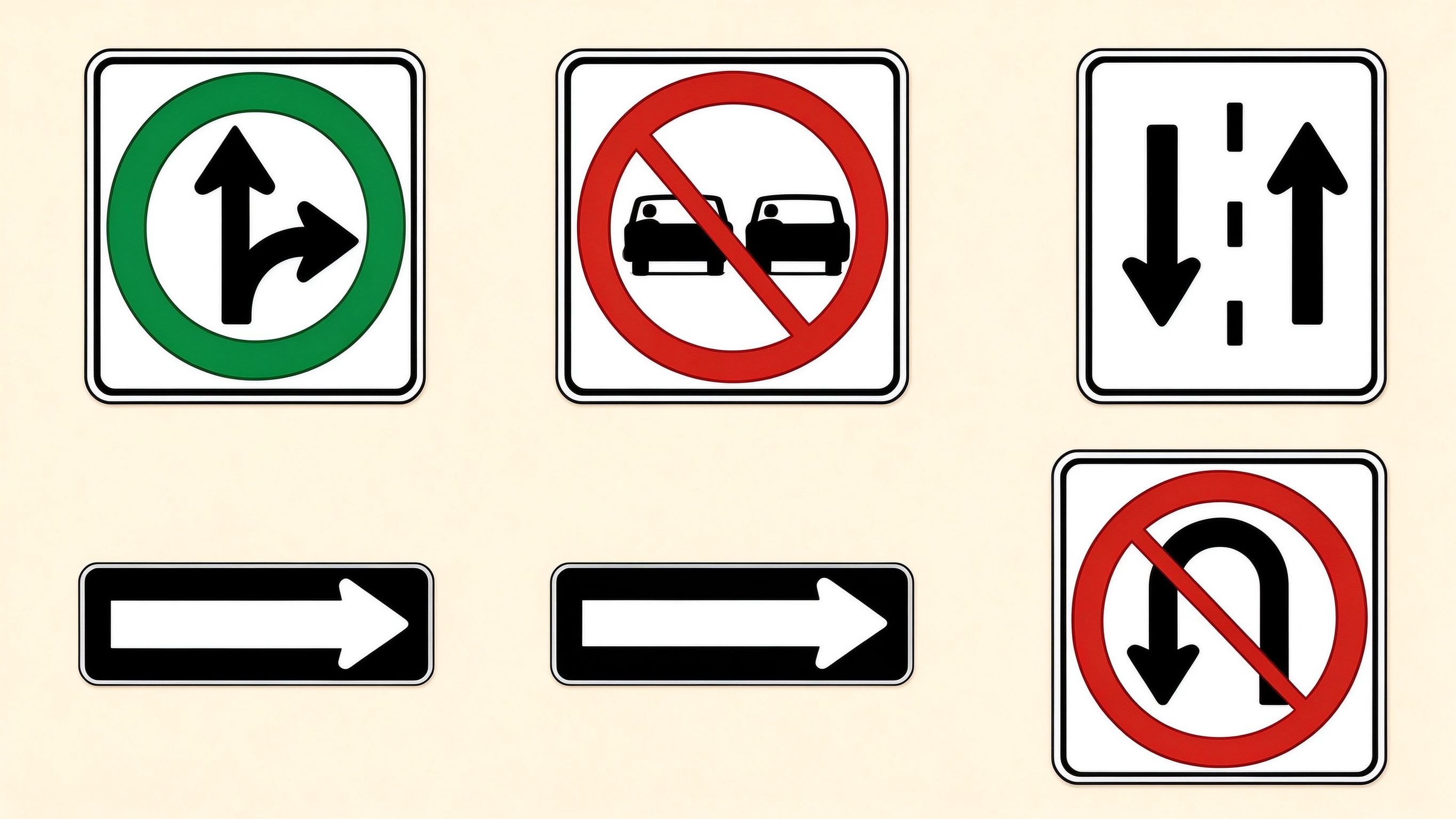 Main North American road signs 2 annotated picture vocabulary with labeled objects