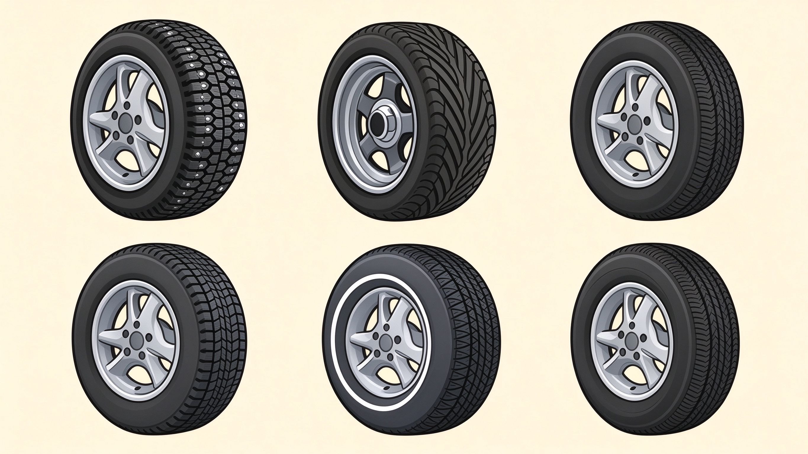 Tire example annotated picture vocabulary with labeled objects