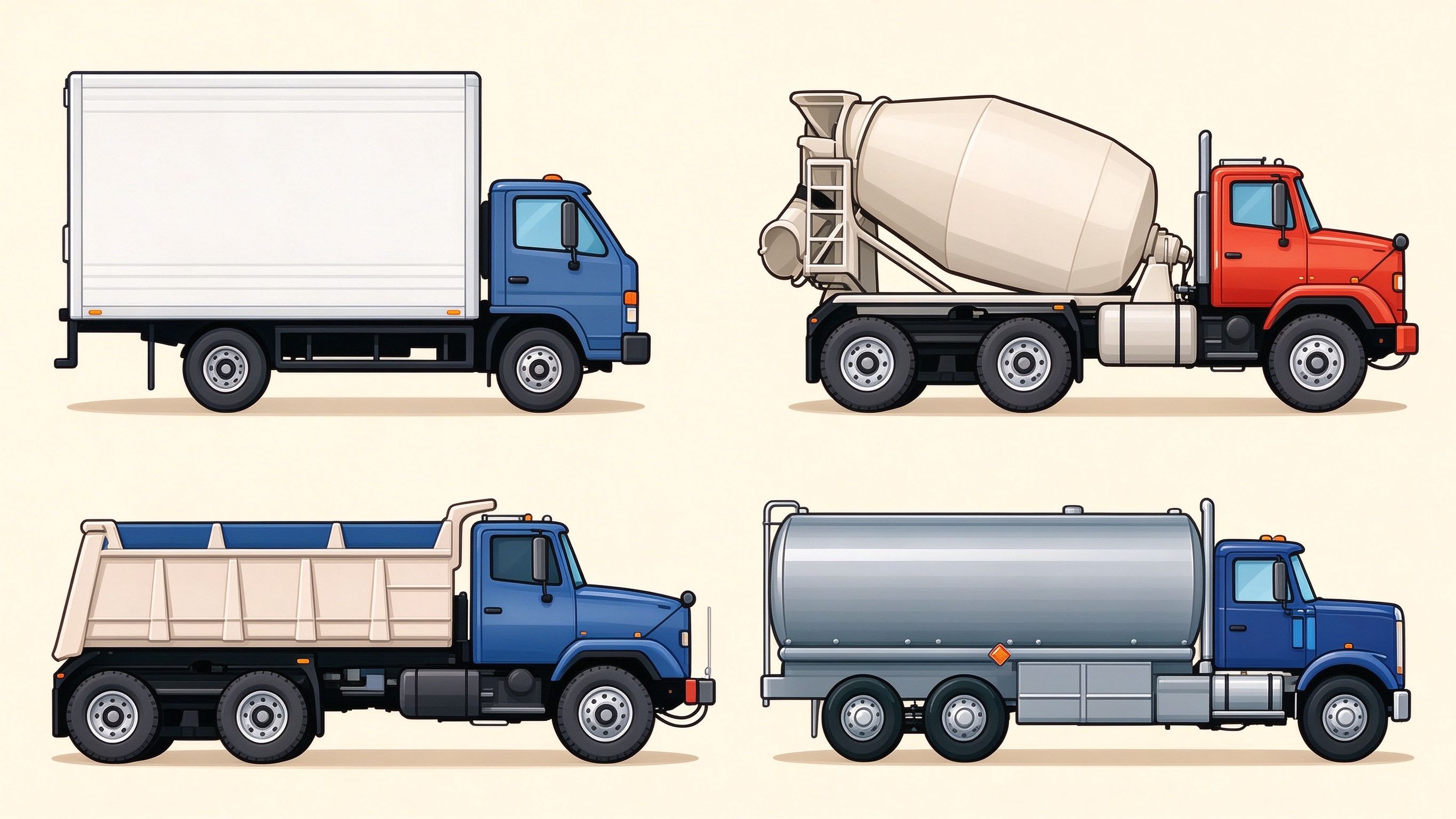 Truck example 1 annotated picture vocabulary with labeled objects