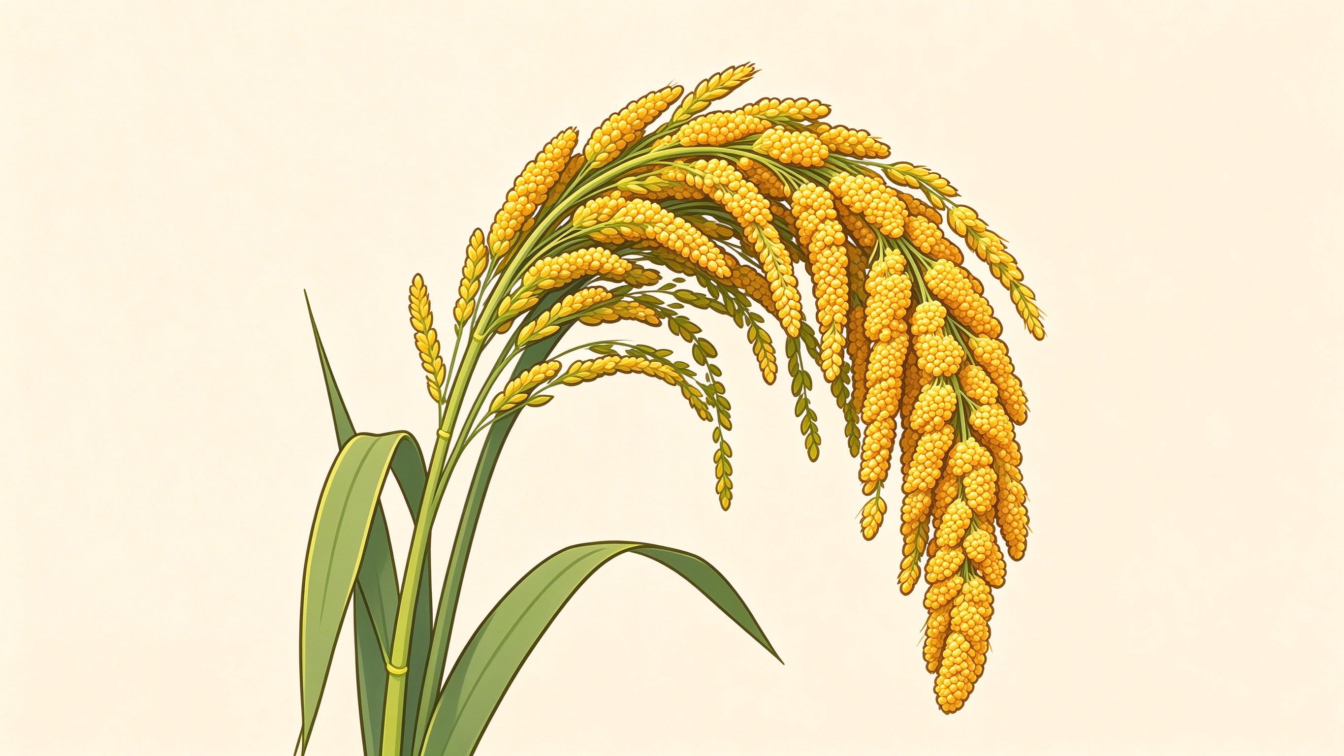 Millet spike annotated picture vocabulary with labeled objects