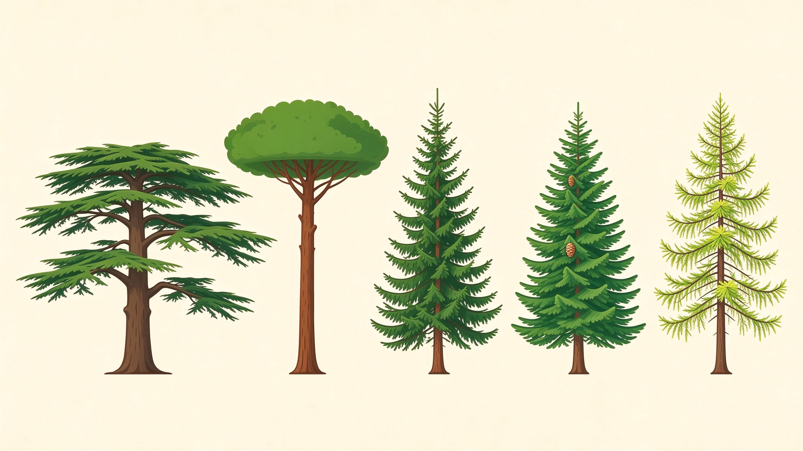 Conifer examples annotated picture vocabulary with labeled objects