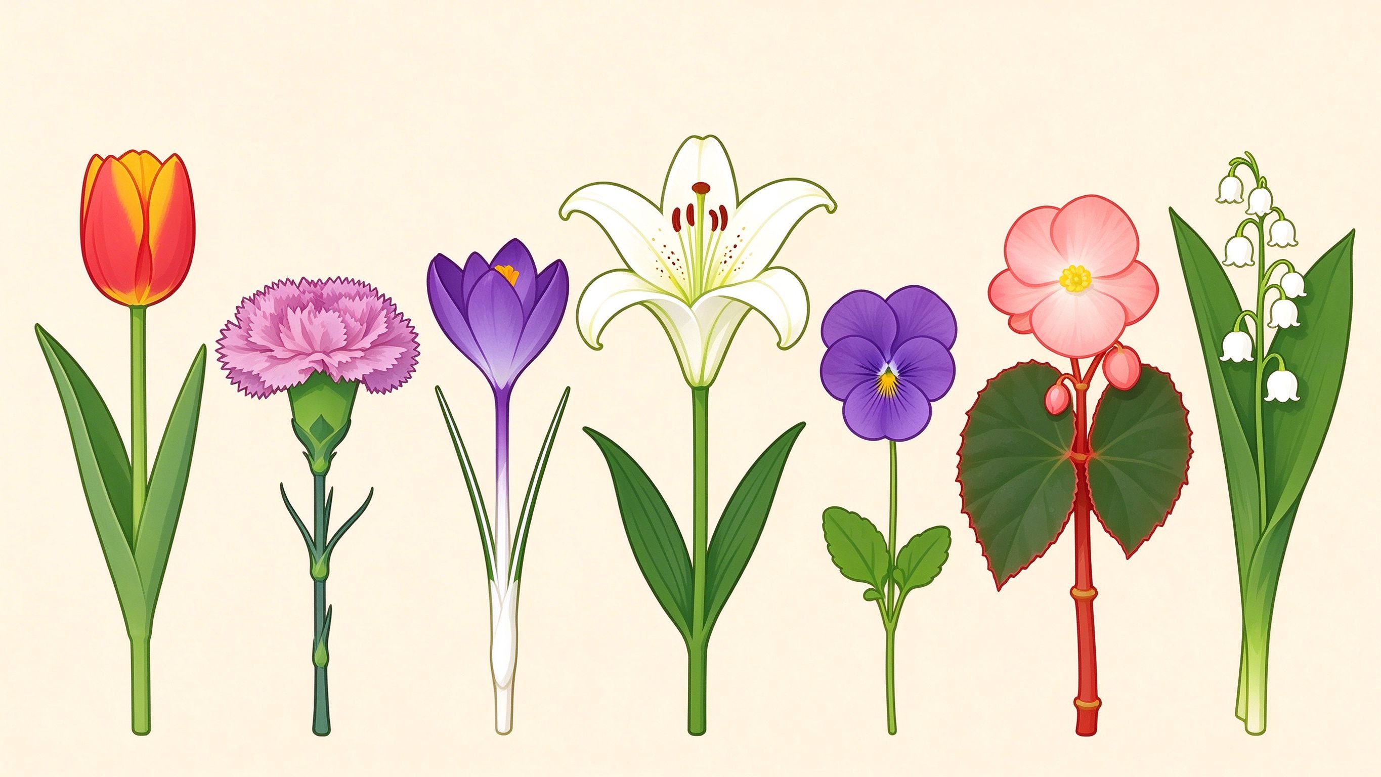 Flower examples annotated picture vocabulary with labeled objects