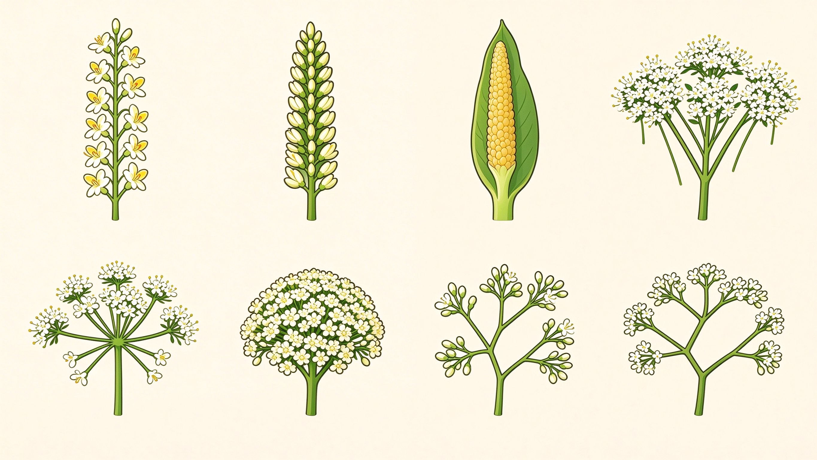 Inflorescence types annotated picture vocabulary with labeled objects