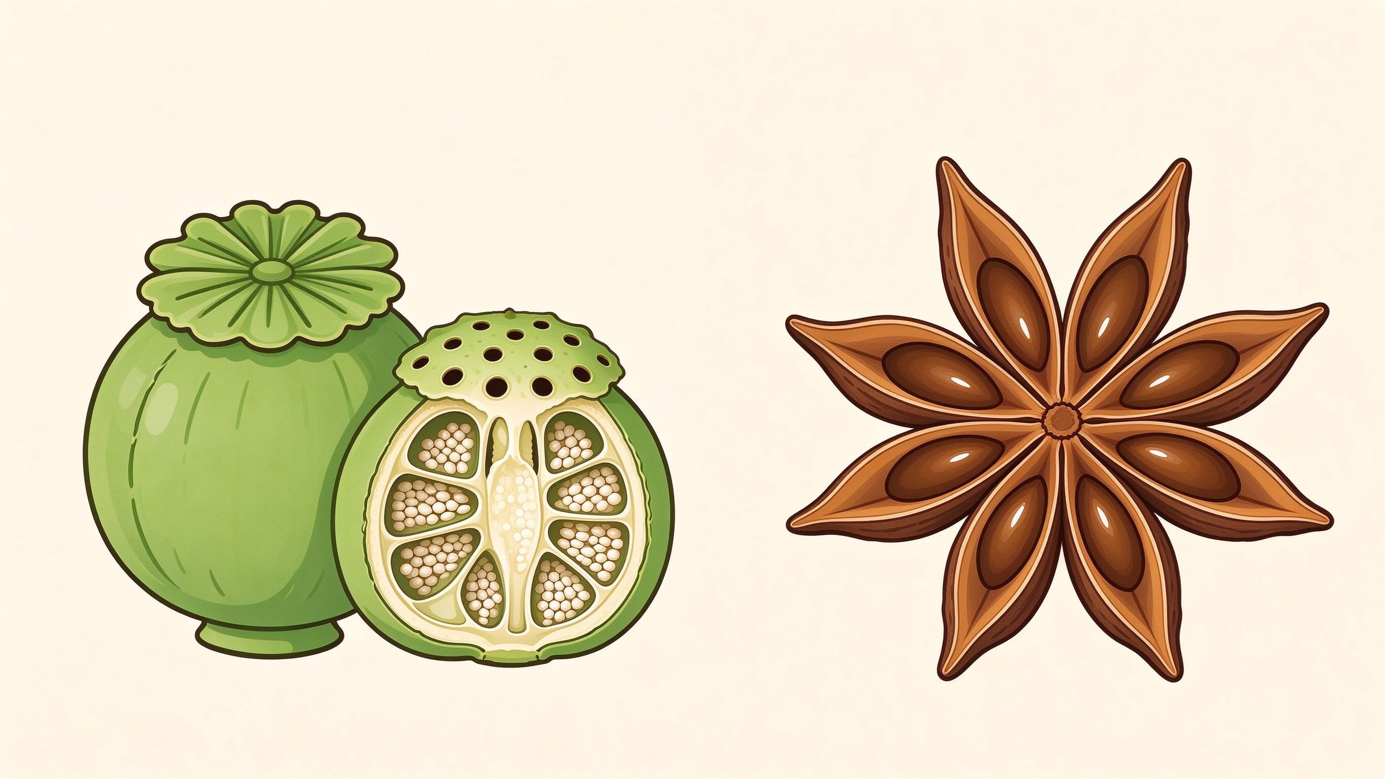 Dried fruit annotated picture vocabulary with labeled objects