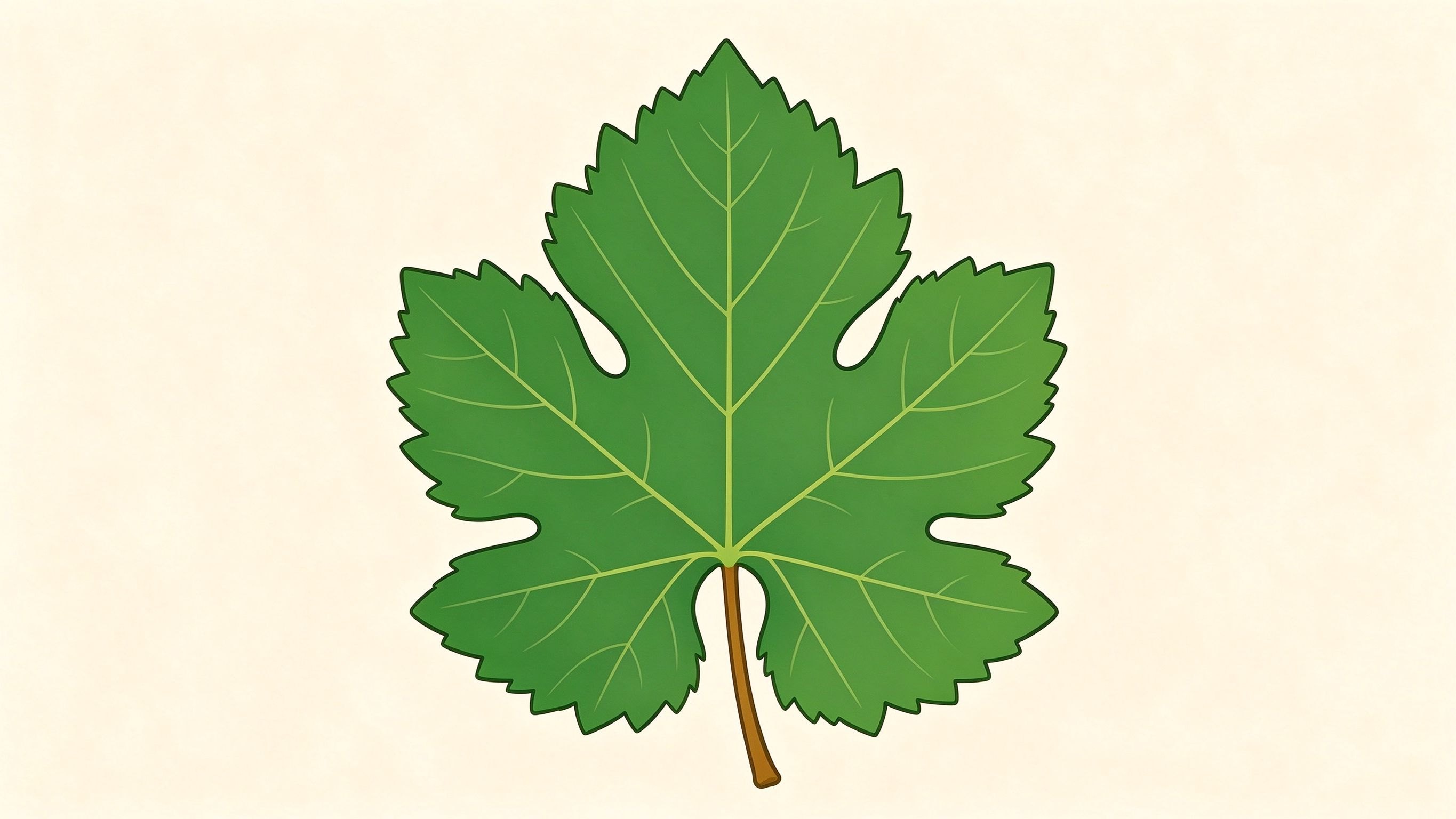 Grape leaf annotated picture vocabulary with labeled objects