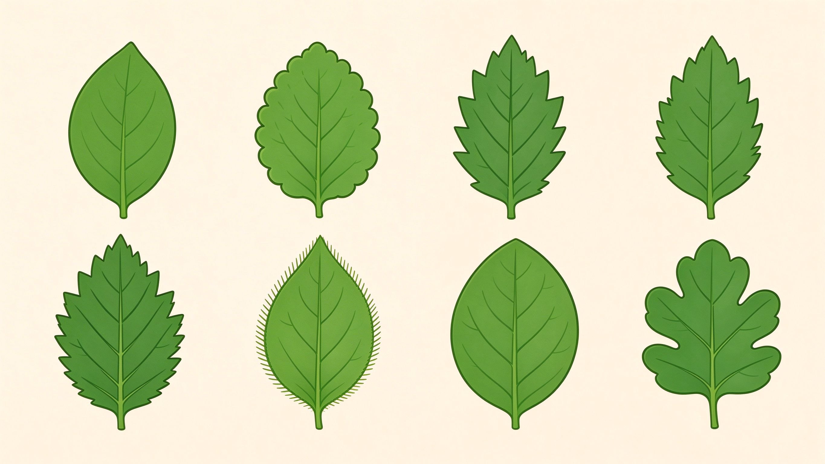 Leaf margins annotated picture vocabulary with labeled objects