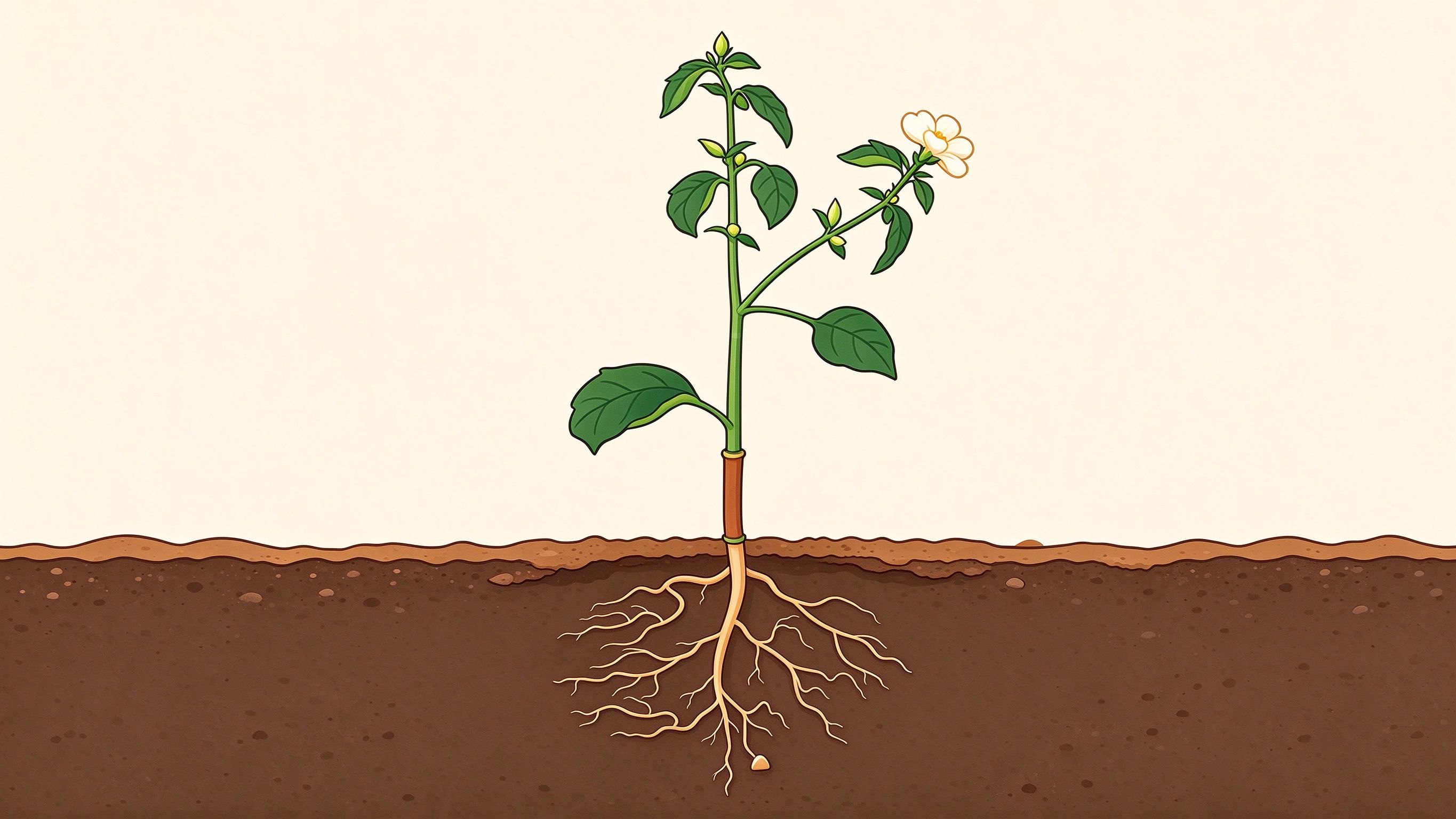 Plant structure annotated picture vocabulary with labeled objects