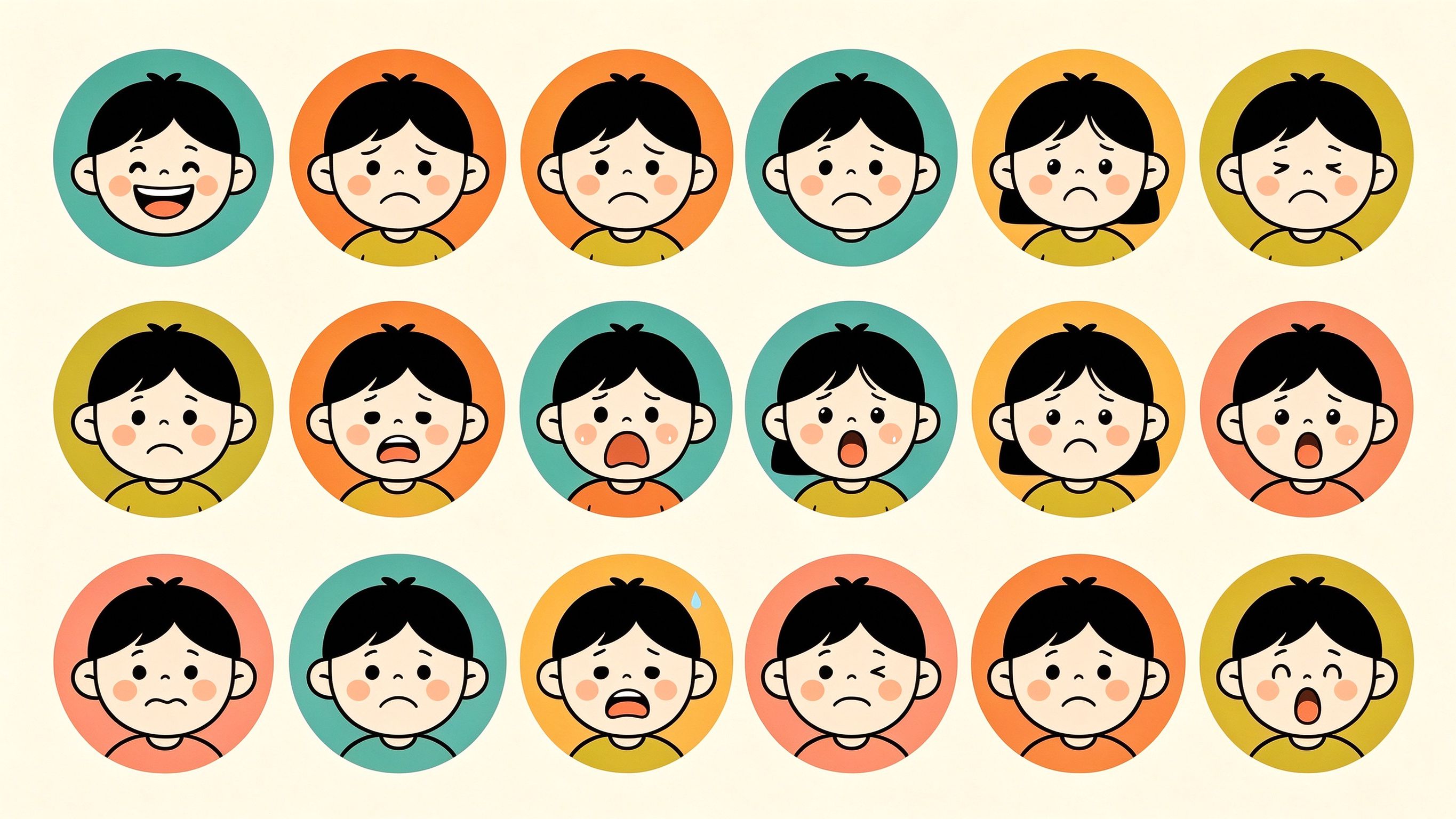 Emotions and Expressions annotated picture vocabulary with labeled objects