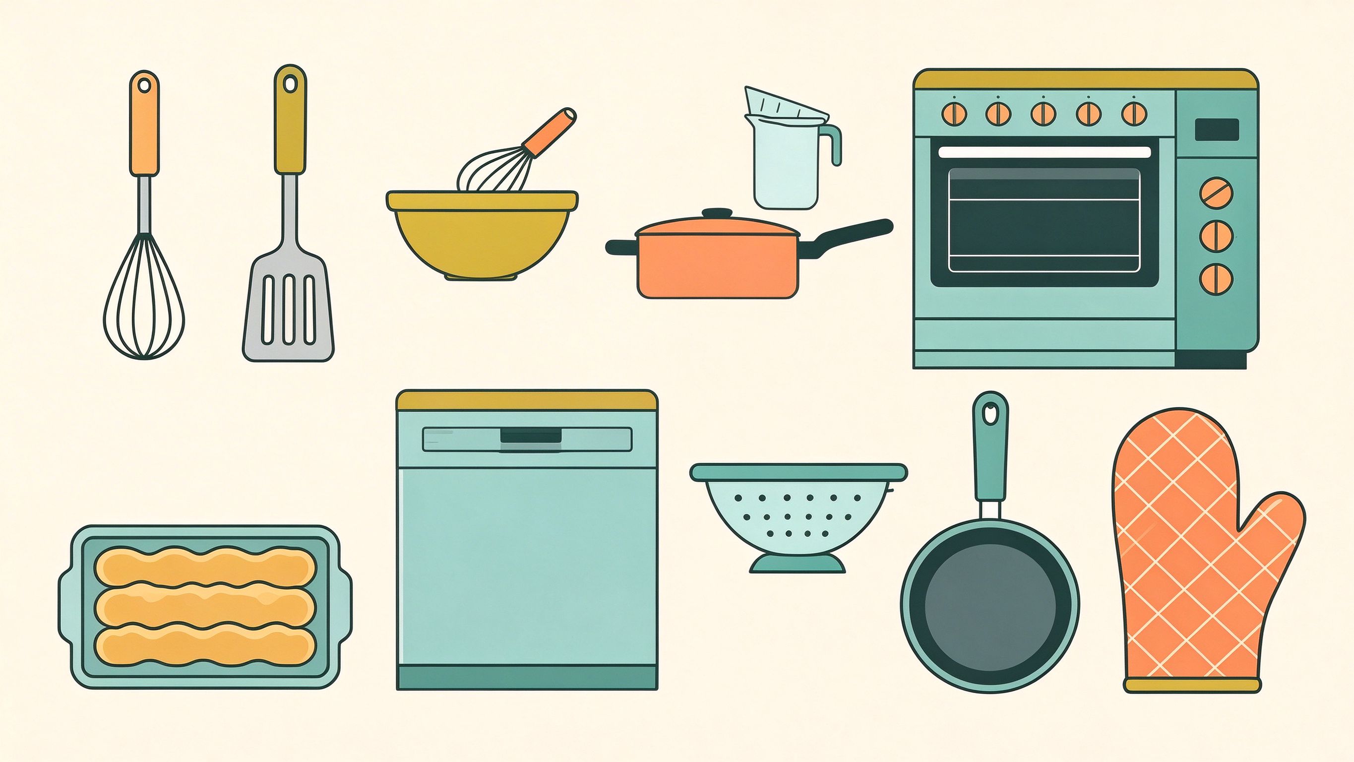 Advanced Baking Prep annotated picture vocabulary with labeled objects
