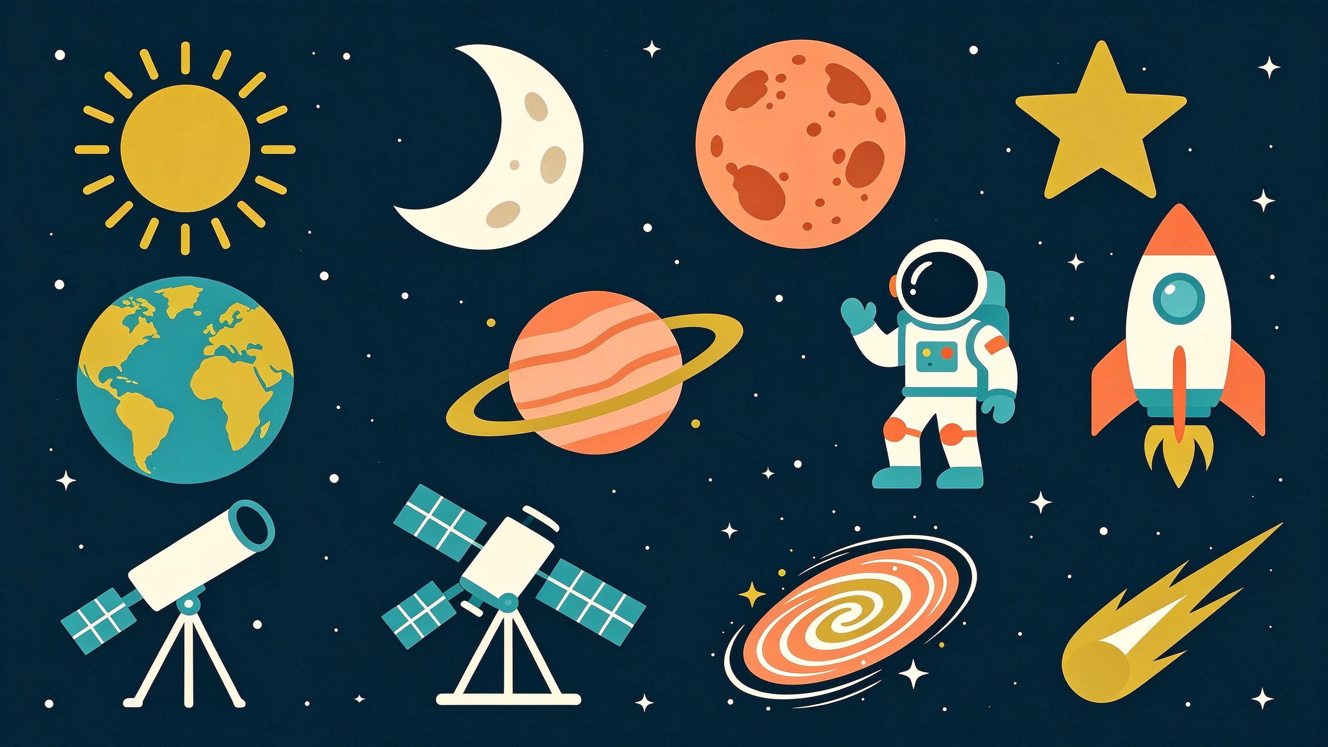 Space annotated picture vocabulary with labeled objects
